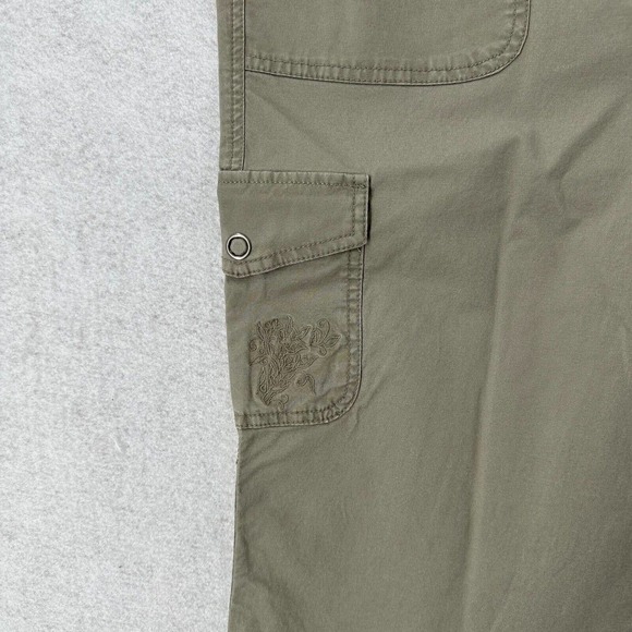 NWT Dockers Drawstring Capri Cargo Pants Womens 14 Olive Green‎ Khaki - Picture 4 of 15